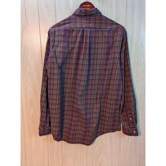 Polo Ralph Lauren Flannel Shirt Men Large Plaid Multicolor Plaid Classic Fit - Picture 2 of 6